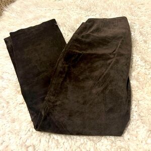 Lenar 100% Leather brown suede Pants size 6 82